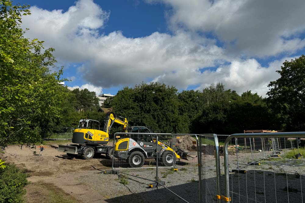 Markarbete för bygge av förskola