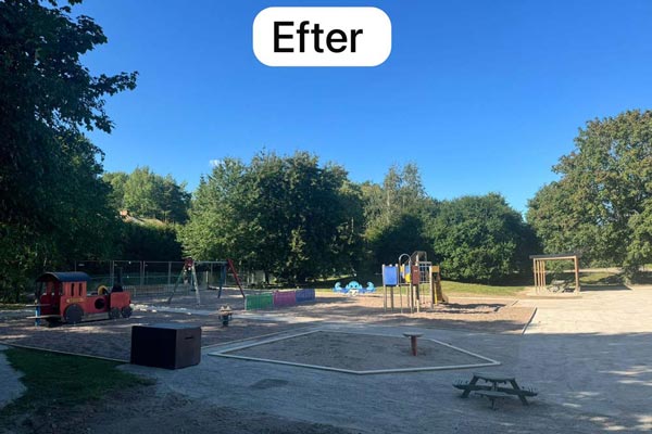 På Voksenåsens förskola i Uppsala har vi skapat en ny, inspirerande lekmiljö och utfört noggrant stenläggningsarbete.